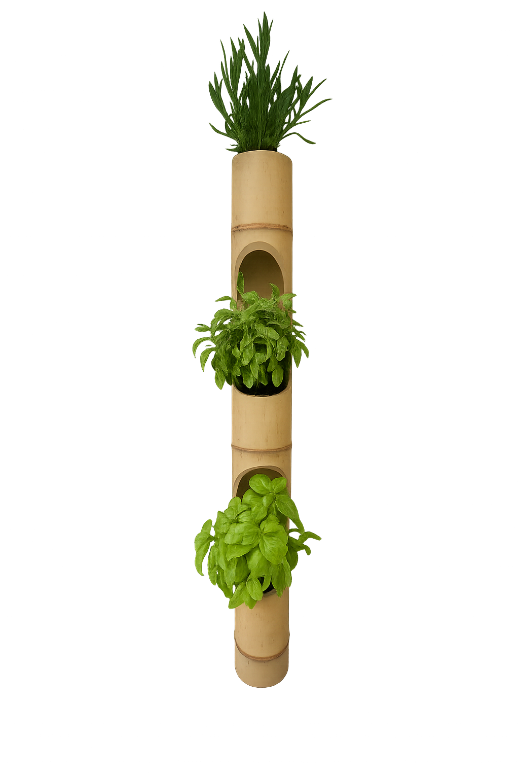 Triple Bamboo Vertical Planter