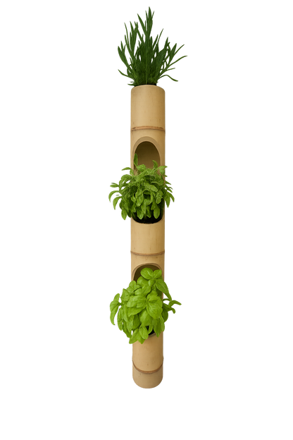 Triple Bamboo Vertical Planter